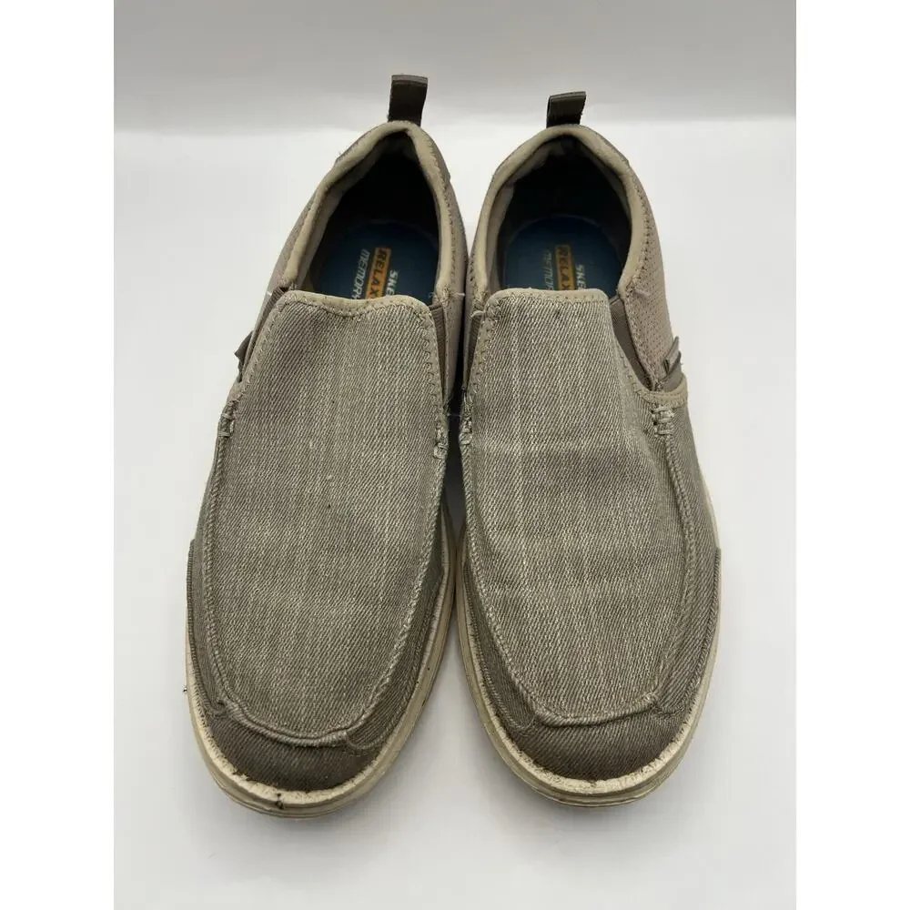 Skechers Mens Status Delton Loafers Size 9 Beige